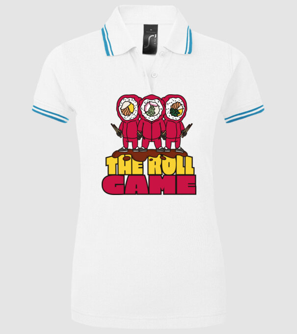 the roll game squid game model alb pe tricou