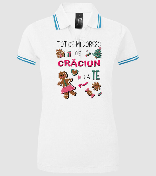 Tot ce-mi doresc de Crăciun să TE Femei alb model alb pe tricou