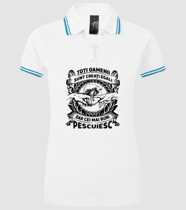 toți oamenii sunt creați egali, dar cei mai buni pescuiesc model alb pe tricou