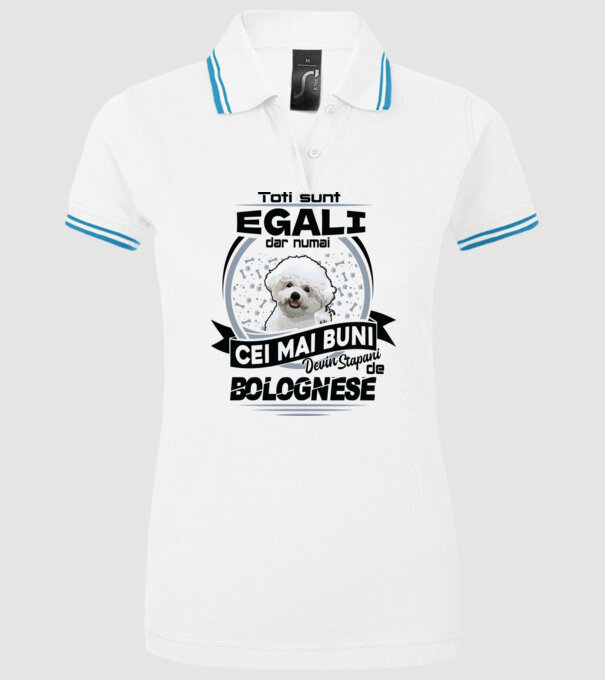 Toți sunt egali, dar numai cei mai buni devin stăpâni de bolognese model alb pe tricou