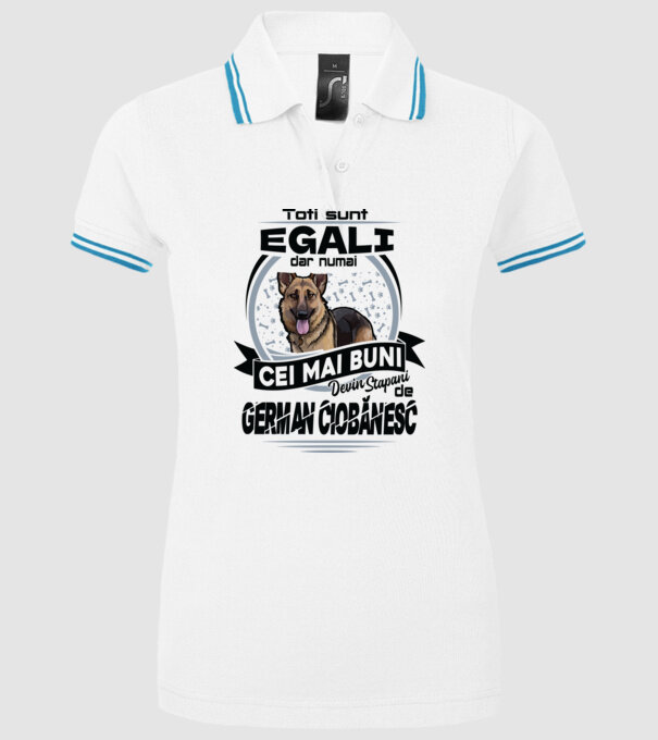 Toți sunt egali, dar numai cei mai buni devin stăpâni de ciobănesc german model alb pe tricou