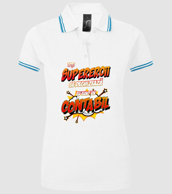Toți supereroii se deghizează, eu sunt un contabil model alb pe tricou