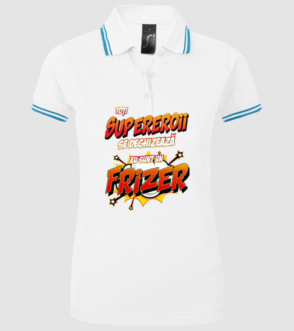 toți supereroii se deghizează, eu sunt un frizer/coafor model alb pe tricou