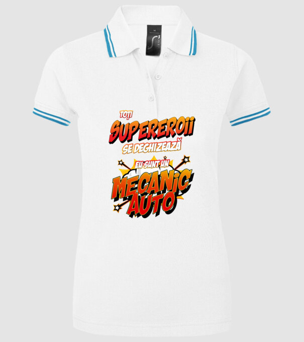 Toți supereroii se deghizează, eu sunt un mecanic auto model alb pe tricou