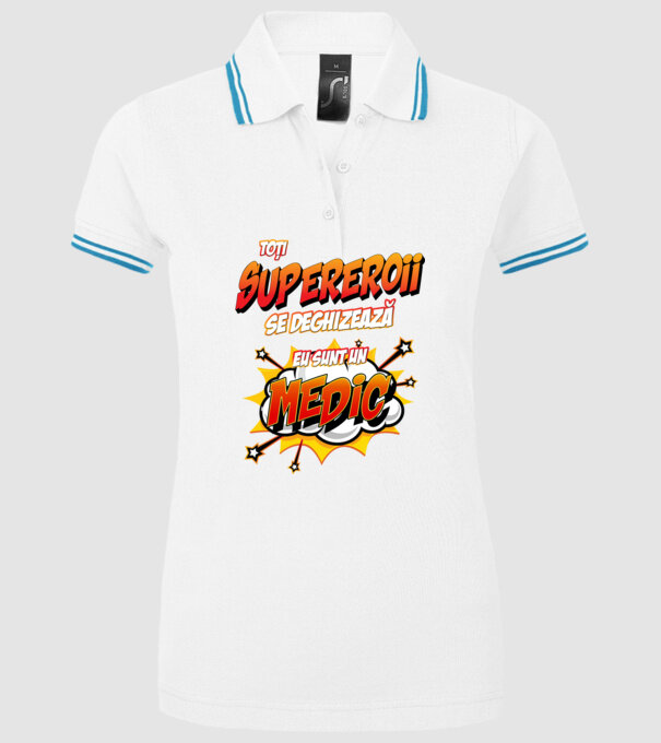Toți supereroii se deghizează, eu sunt un medic model alb pe tricou