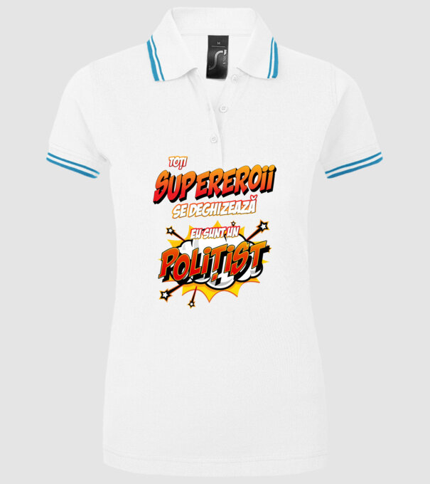 Toți supereroii se deghizează, eu sunt un polițist model alb pe tricou