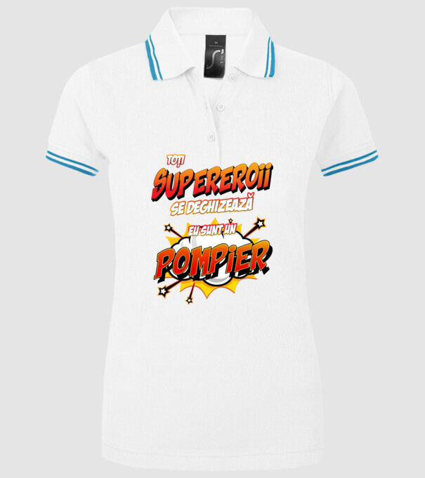 Toți supereroii se deghizează, eu sunt un pompier model alb pe tricou