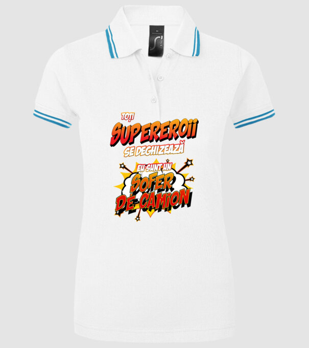 Toți supereroii se deghizează, eu sunt un șofer de camion model alb pe tricou