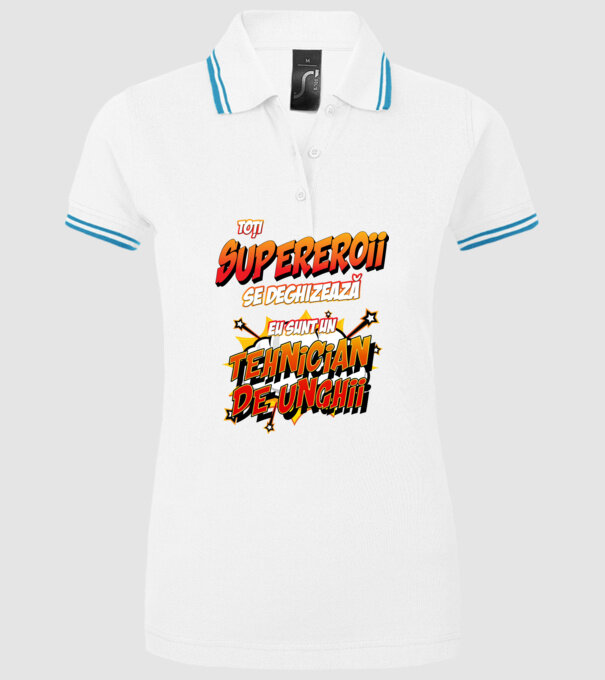 Toți supereroii se deghizează, eu sunt un tehnician de unghii model alb pe tricou