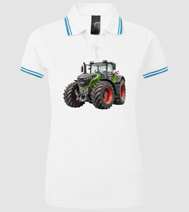 TRACTOR model alb pe tricou