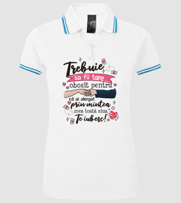 Trebuie sa fii tare obosită pentru model alb pe tricou