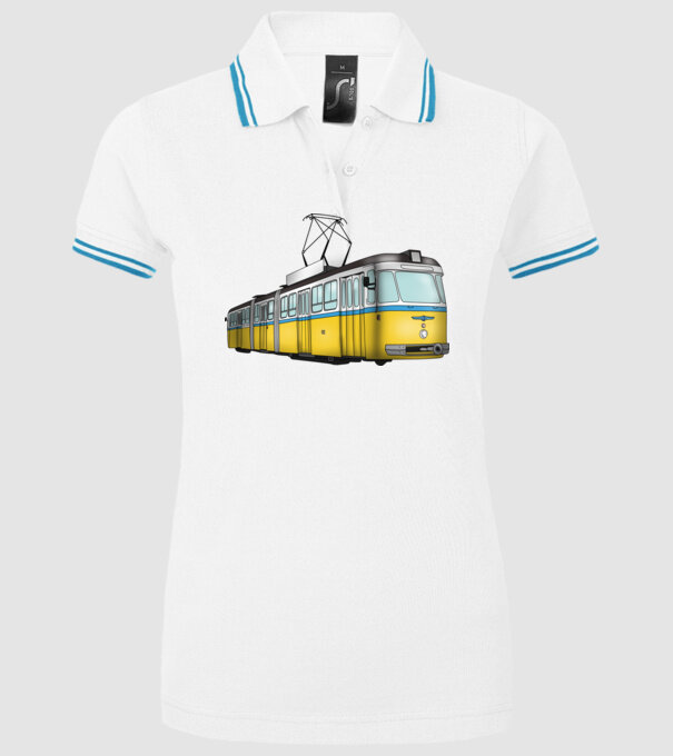 Trenuri model alb pe tricou