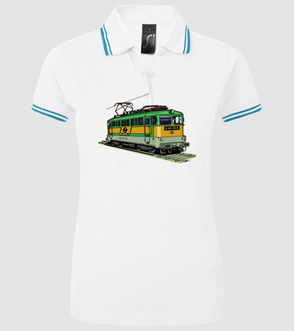 Trenuri model alb pe tricou