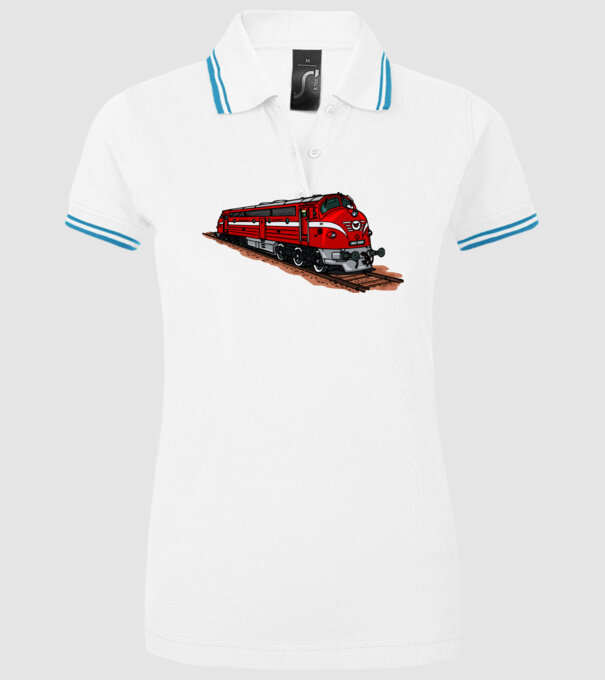 Trenuri model alb pe tricou