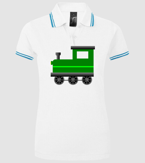 Trenuri model alb pe tricou