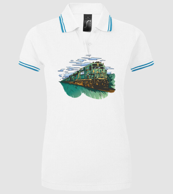Trenuri model alb pe tricou