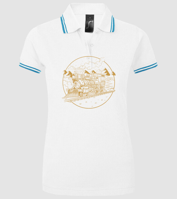 Trenuri model alb pe tricou