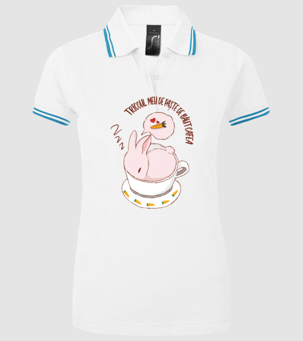 tricoul meu de Paște de băut cafea model alb pe tricou