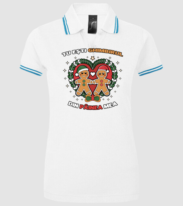 Tu ești ghimbirul din păinea mea model alb pe tricou