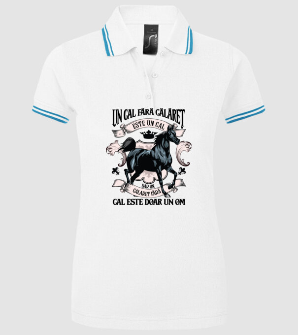 un cal fără călăreț este un cal - dar un călăreț fără cal este doar un om model alb pe tricou