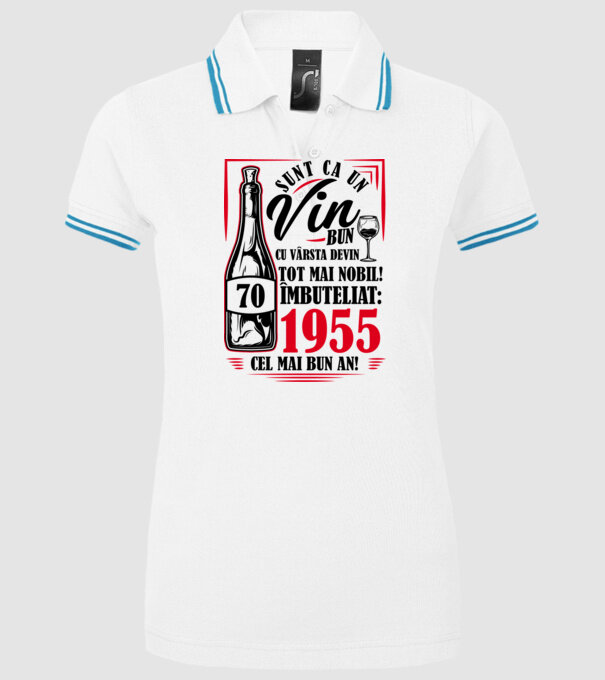 Un Vin Bun 1955 - Alb model alb pe tricou