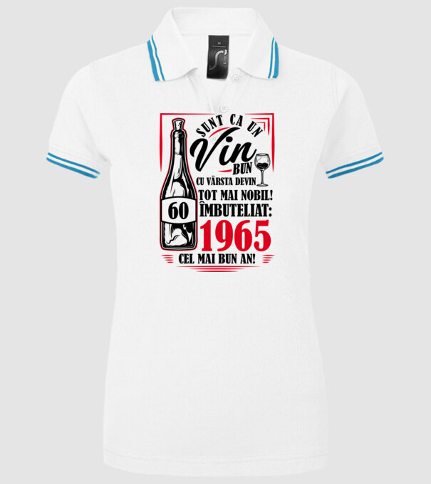 Un Vin Bun 1965 - Alb model alb pe tricou