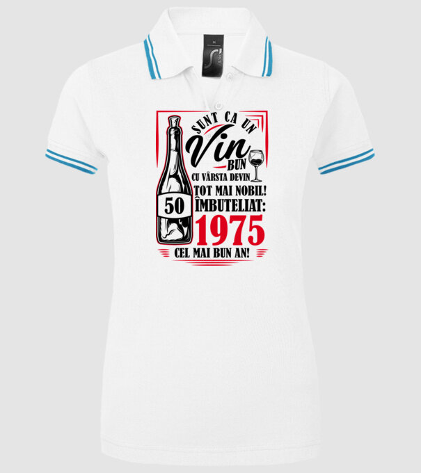 Un Vin Bun 1975 - Alb model alb pe tricou