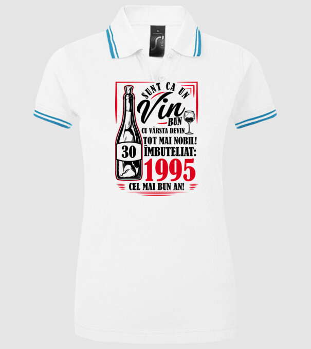 Un Vin Bun 1995 - Alb model alb pe tricou