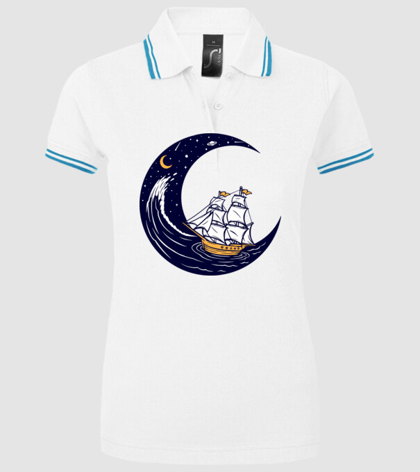 Vapoare model alb pe tricou