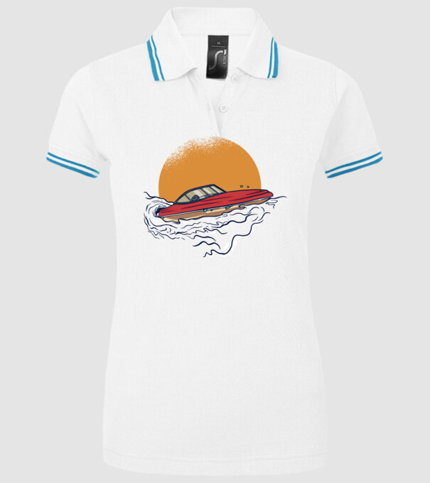 Vapoare model alb pe tricou