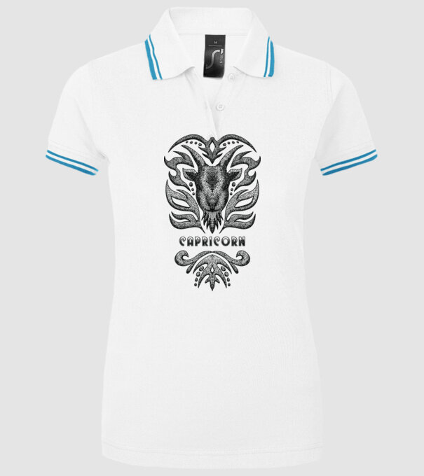 Vintage zodiac capricorn model alb pe tricou