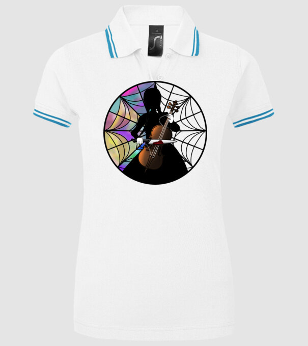 Wednesday Addams Cello - Enid room model alb pe tricou