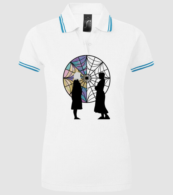 Wednesday and Enid model alb pe tricou