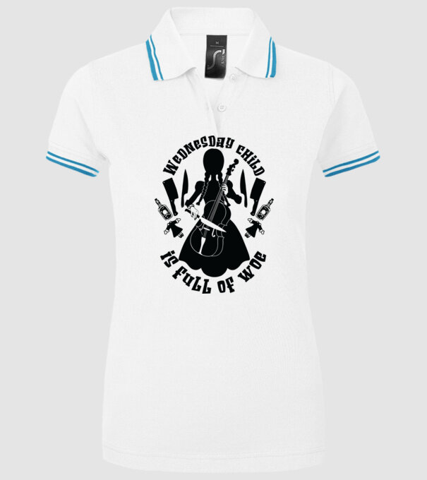 Wednesday child is full of woe model alb pe tricou