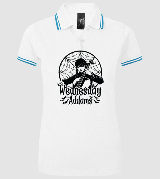 Wednesday Window model alb pe tricou