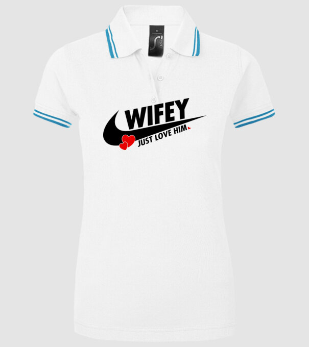 Wifey Just love him model alb pe tricou