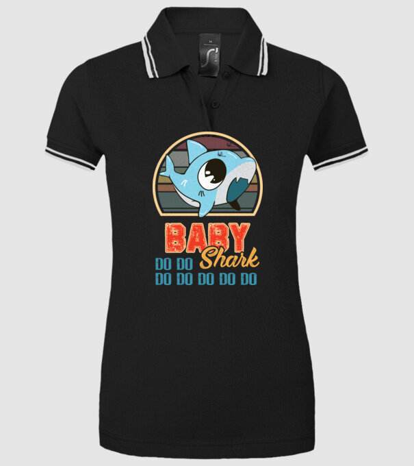 BabyBOY shark model negru pe tricou