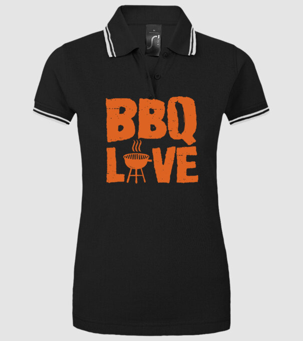 BBQ LOVE model negru pe tricou