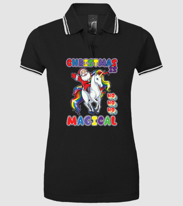 CHRISTMAS IS MAGICAL model negru pe tricou