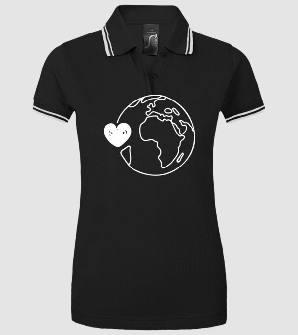 EarthLogo model negru pe tricou