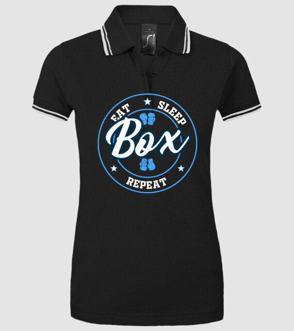 eat sleep box repeat model negru pe tricou