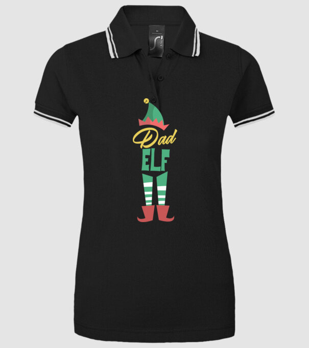 Elf family dad model negru pe tricou