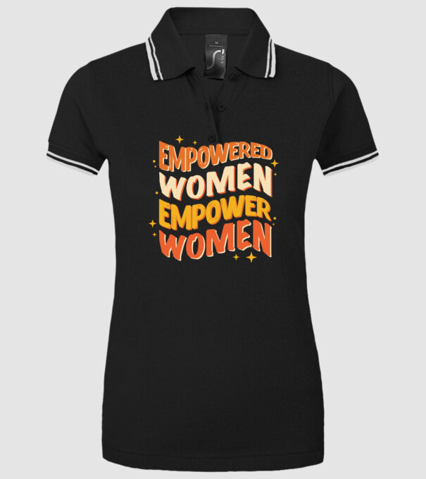 Empowered women empower women model negru pe tricou