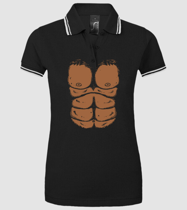 Piept de gorilă carnaval model negru pe tricou