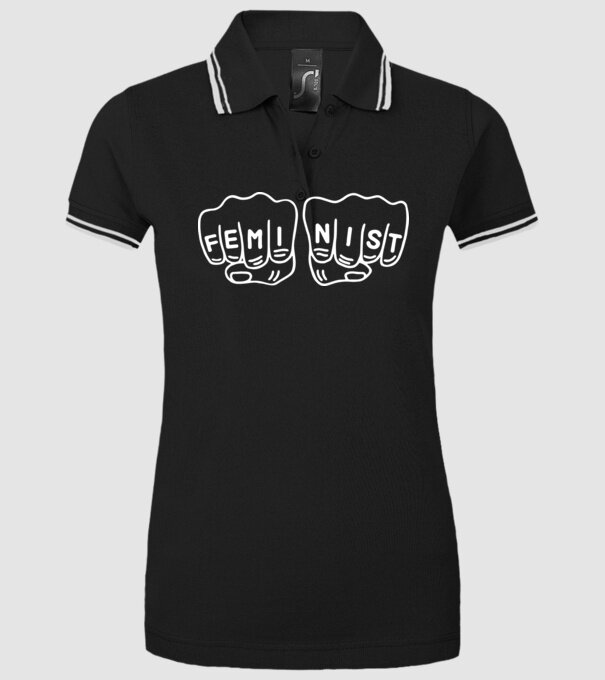 Feminist model negru pe tricou