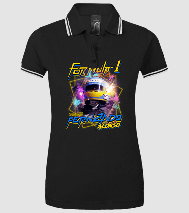 FORMULA 1 ALONSO model negru pe tricou