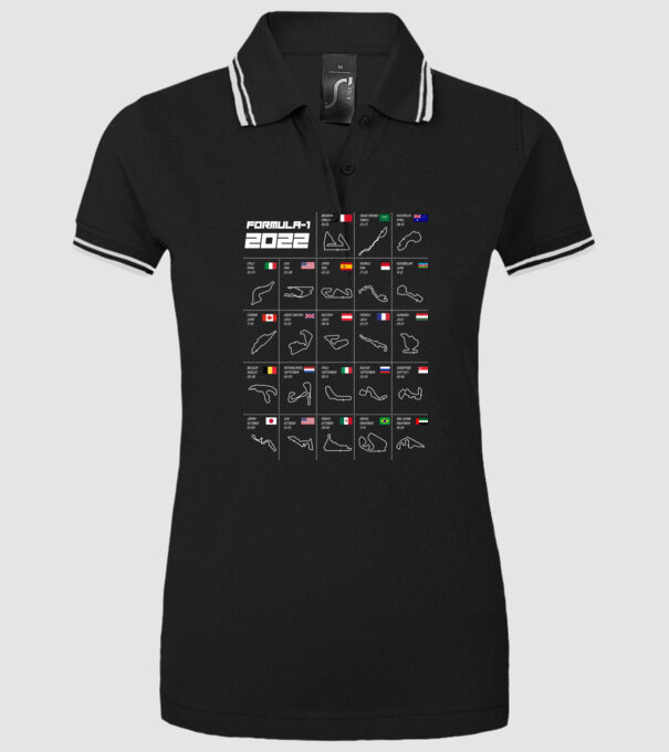 Formula 1 tracks 2022 model negru pe tricou