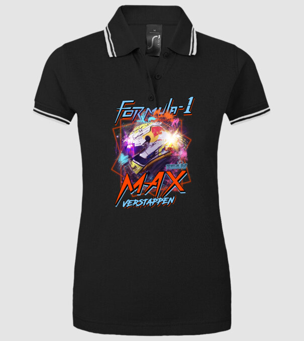 FORMULA 1 VERSTAPPEN model negru pe tricou