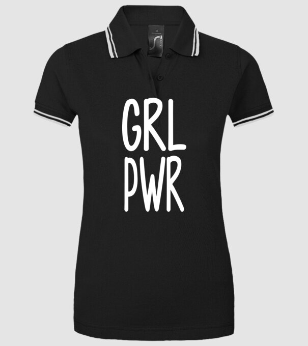 Girl Power model negru pe tricou