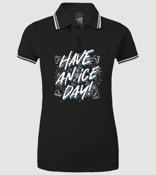 Have an ice day model negru pe tricou